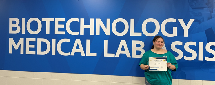 MVCTC Biotechnology Student Earns Biotechnician Credential Image