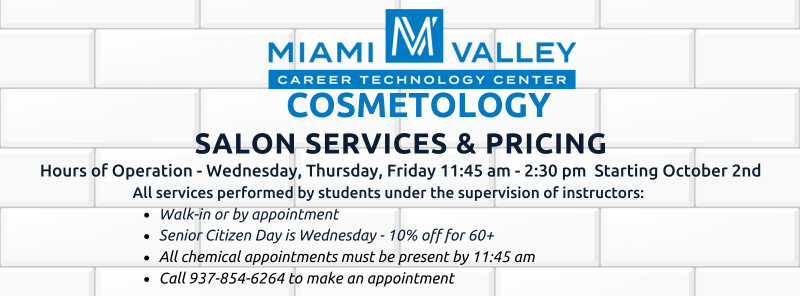 MVCTC Cosmetology Salon Services and Pricing Image