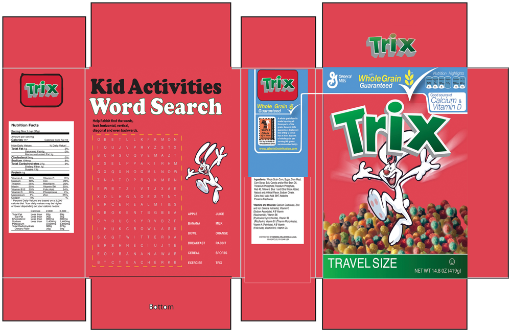 cereal box project template
